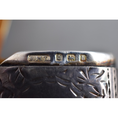 9 - Hallmarked Birmingham Silver Vesta Case