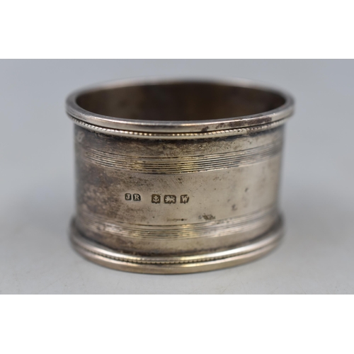 11 - Hallmarked Birmingham Silver Napkin Ring