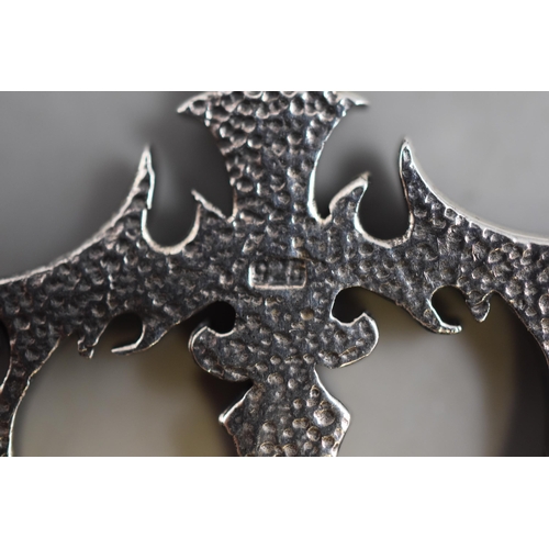 14 - Large Silver 925 Gothic Cross Pendant on Silver 925 Chain (Pendant Approx. 4cm x 3cm)