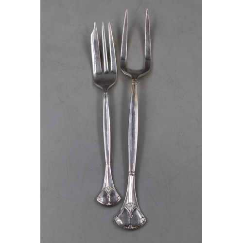 29 - Silver Plated Cake Fork Set Complete with Case