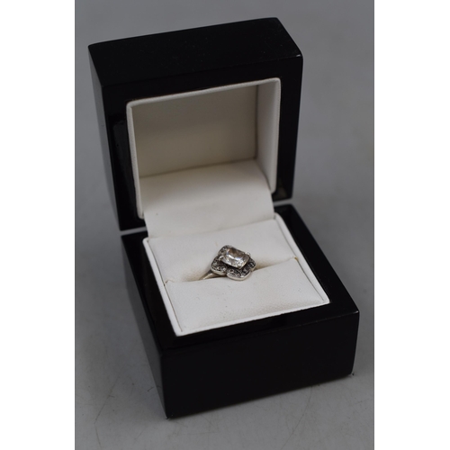 32 - Pandora 925 ALE Silver Ring (Size Q) Complete with Presentation Box