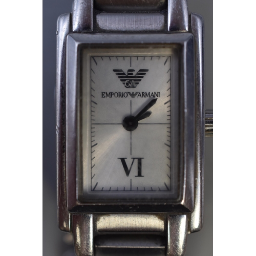 66 - Emporio Armani Ladies Watch with Stainless Steel Strap Complete with Presentation Box