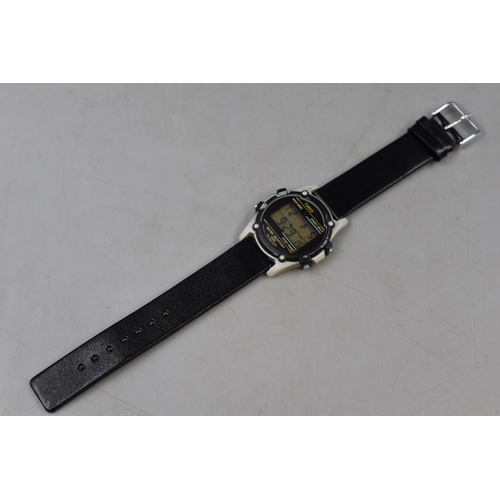 91 - Timex 100mtr Sports Watch with Leather Strap (Working)