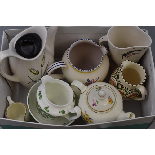 115 - Eight Pieces of Quality Ceramics. Includes Matching Royal Doulton Teapot and Jug (AF), Coalport Chin... 