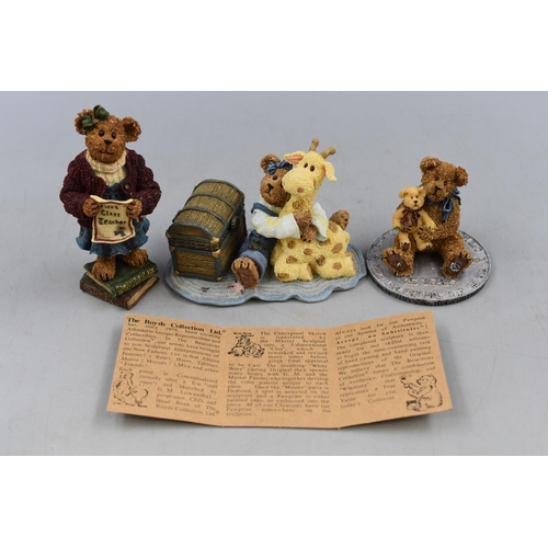 119 - Three Boyds Bears & Friends Figures, Various Trinket Boxes, Sovereign Case and More