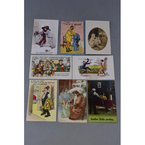 130 - Selection of 38 Vintage Postcards including Pictorials, Funnies and Greatings