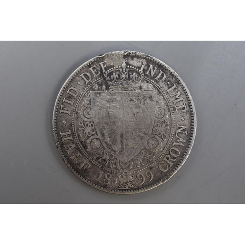 169 - An 1899 Victorian Silver UK Half Crown