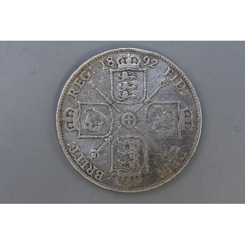 172 - An 1892 Victorian Silver Florin