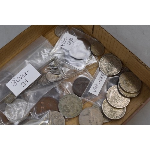 196 - A Quantity of Vintage GB Coinage Including Silver