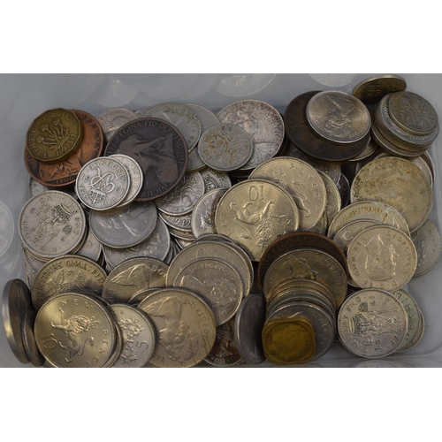 201 - Two Tubs of Assorted UK and Worldwide Coins