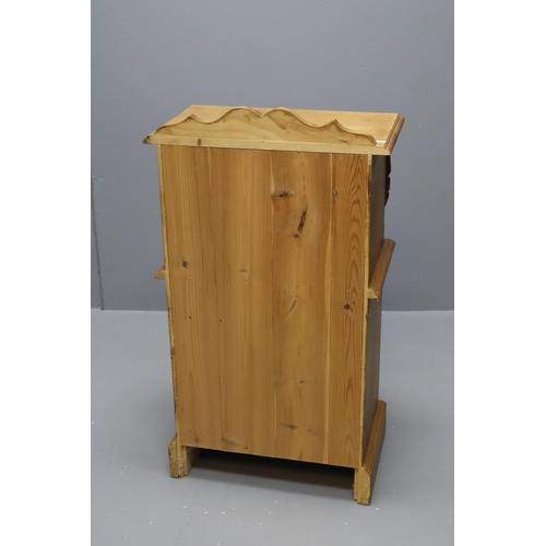 580 - Solid Pine Occasional Side Table with Bottom Cupboard Storage a Nice Solid Rustic looking Example of... 