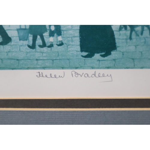 748 - Two Helen Bradley Framed and Glazed Prints including Fred Walmsley's Pierrots (30