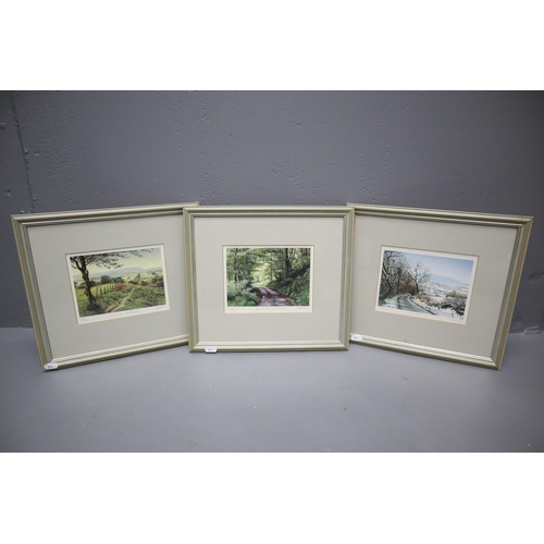 751 - Selection of 3 Framed & Glazed Limited Printed Paintings by Keith Melling Including 391/750 Nove... 