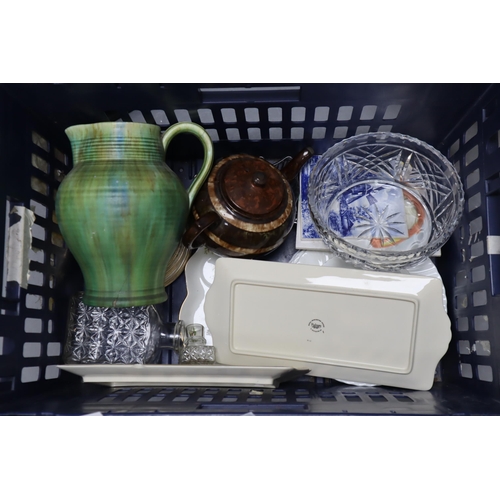 797 - Bargain Mixed Lot Three Boxes to include Decanter, Jug, Vases, Candle Holders and more