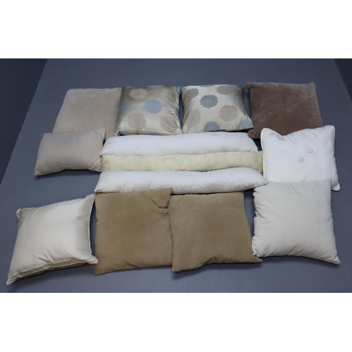 801 - LARGE Mixed Lot of Nice Quality Pillows and Draught Excluders in Various Designer Style Covers