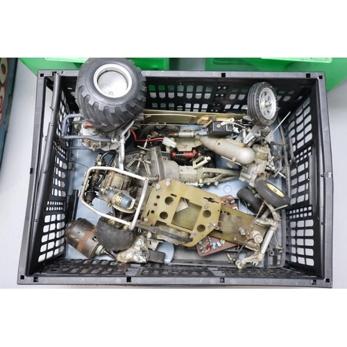 808 - A Large Selection of Radio Controlled Vehicle Parts and Accessories. Includes Servos, Engine Parts, ... 