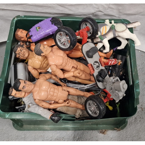 766 - Action Man Figures and Accessories. SIX Million Dollar Man and other . House Clearance Lot.