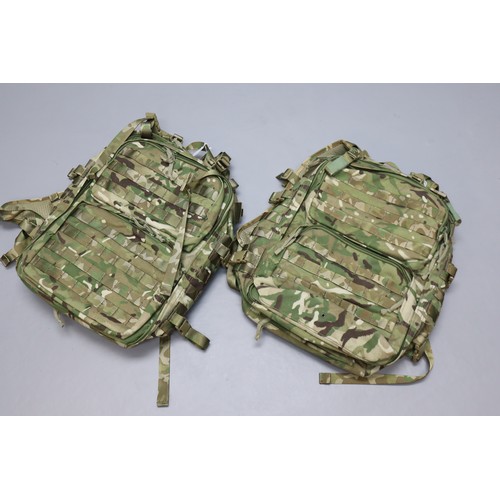 Two Large Camouflage Military DCC Daysack Rucksack Bags. Good