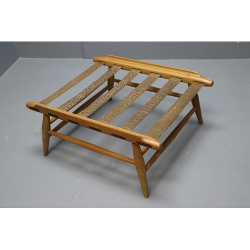 644 - Fine Quality Mid Century 1960's Ercol Windsor Chair with Footstool made from Beech Wood with Webbed ... 