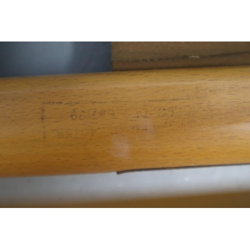 644 - Fine Quality Mid Century 1960's Ercol Windsor Chair with Footstool made from Beech Wood with Webbed ... 