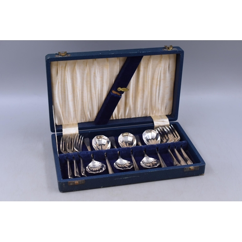 646 - Two Mid Century Silver Plated Cutlery Sets in Original Storage Cases to include Jl ltd and F and W
