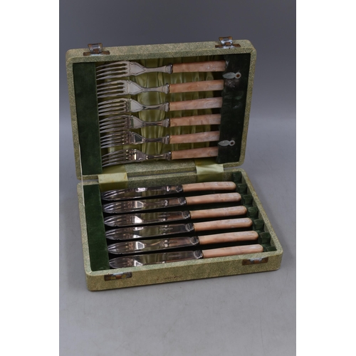 646 - Two Mid Century Silver Plated Cutlery Sets in Original Storage Cases to include Jl ltd and F and W