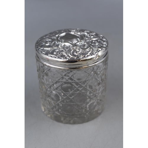 10 - A Hallmarked London Silver Lidded Jar, Made By Henry Perkins & Sons. Circa 1905