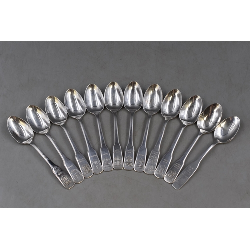 43 - A Set of Twelve Silver Plated Canadian Province Teaspoons