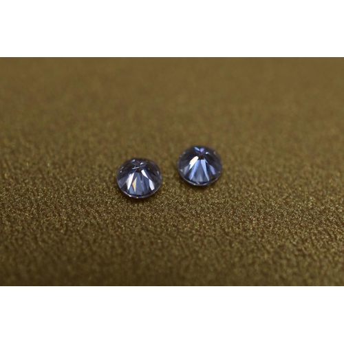 61 - Pair of Moissanite Diamonds 0.1ct, Excellent Cut, Colour 