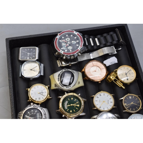 72 - A Selection of Quartz Watches and Watch Heads For Spares or Repairs. Includes Sekonda, Accurist, Tim... 