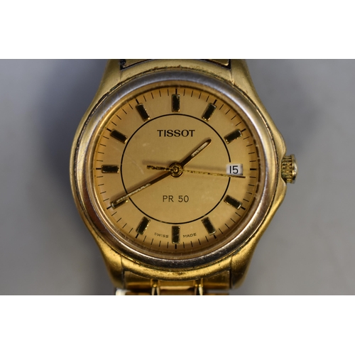 77 - Tissot PR 50 Watch with Small Bracelet ( working at time of lotting)