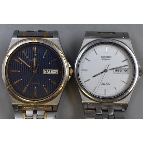 79 - Two Seiko Quartz Day / Date Gents Watches (Working)