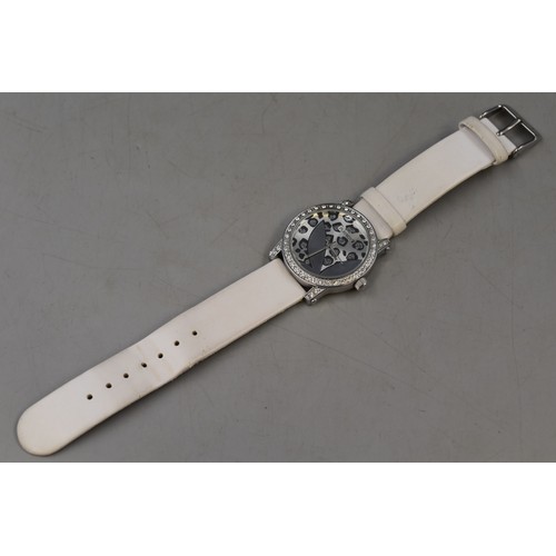 81 - Fossil Quartz Watch with Elasticated Strap and a Playboy Jewelled Watch with Original Strap (Working... 