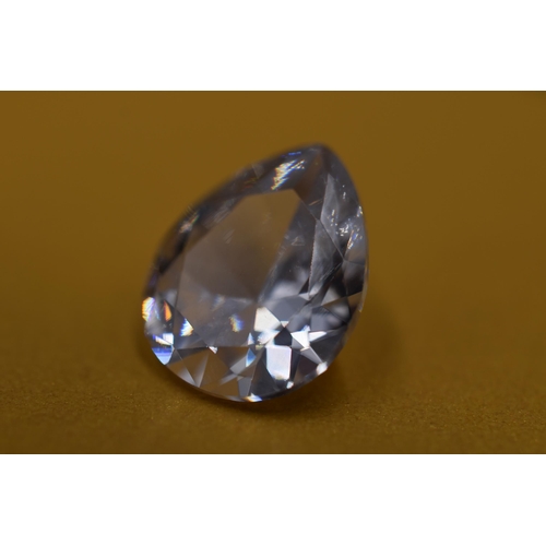 92 - A 5ct Pear Cut Moissanite Diamond, With Certificate of Authenticity