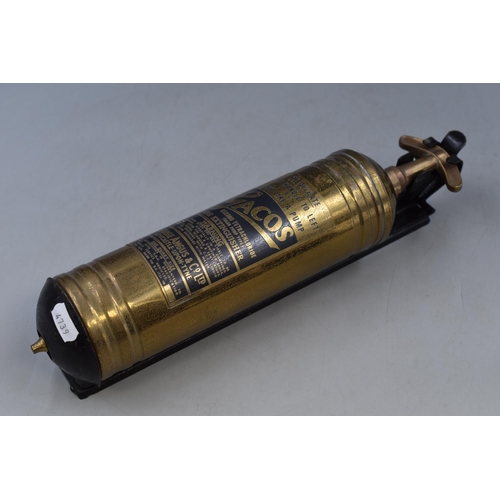 327 - Antique Brass Gacos Vintage Carbon Tetrachloride Fire Extinguisher, by George Angus & Co Ltd com... 