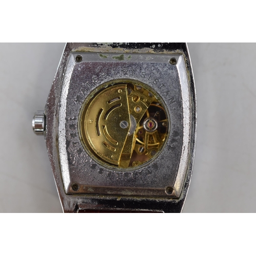 117 - Genoa Automatic Watch with Leather Strap (Working)