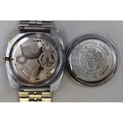 119 - Euroglobe Chancellor Jump Hour Mechanical Watch (Working)