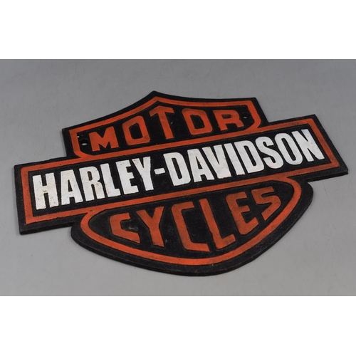 340 - Cast Harley-Davidson Motor Cycles Sign (13