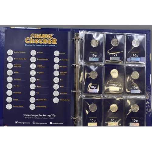 149 - Change Checker Folder Containing The Complete Set of A to Z Uncirculated 10p Coins