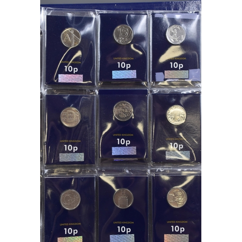 149 - Change Checker Folder Containing The Complete Set of A to Z Uncirculated 10p Coins