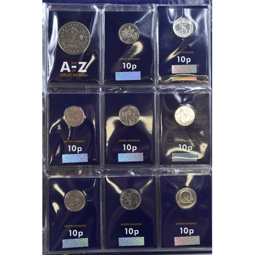 149 - Change Checker Folder Containing The Complete Set of A to Z Uncirculated 10p Coins