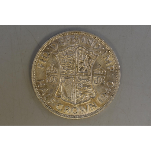 158 - George VI 1940 Silver Half Crown