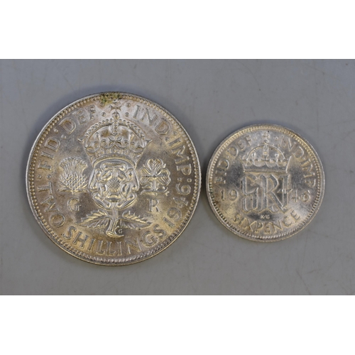 160 - George VI Silver 1946 Florin and a 1946 Sixpence