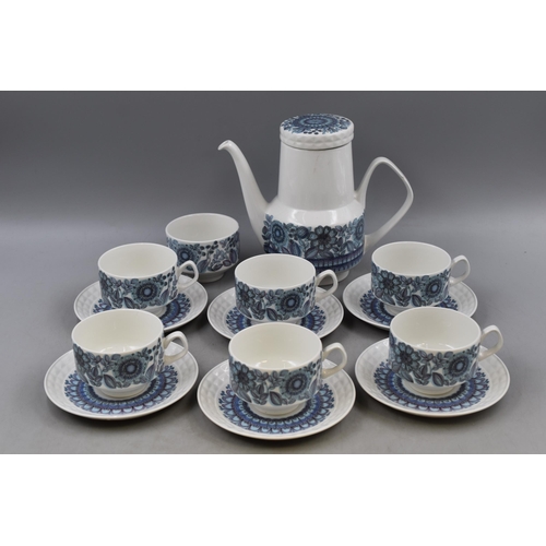 367 - A Retro Fourteen Piece Pontesa Castillian Coffee Set (Working)