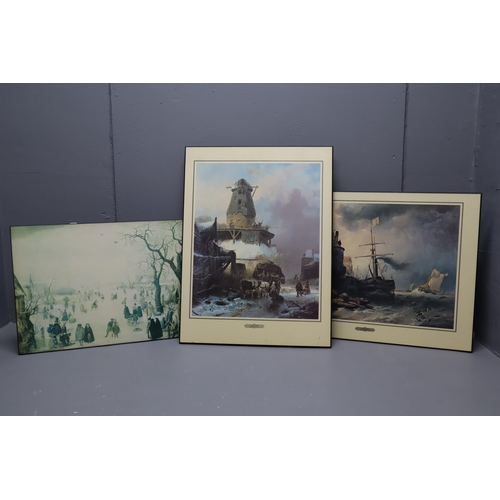 382 - Selection of 3 Wood Art Prints Including W.J.J. Neyun 