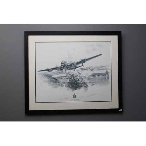 397 - Limited Edition, (11 of 30 ) Framed and Glazed Graphite Print Titled ' Hell and High Water' Depictin... 