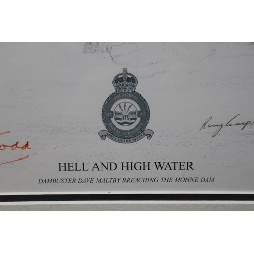 397 - Limited Edition, (11 of 30 ) Framed and Glazed Graphite Print Titled ' Hell and High Water' Depictin... 