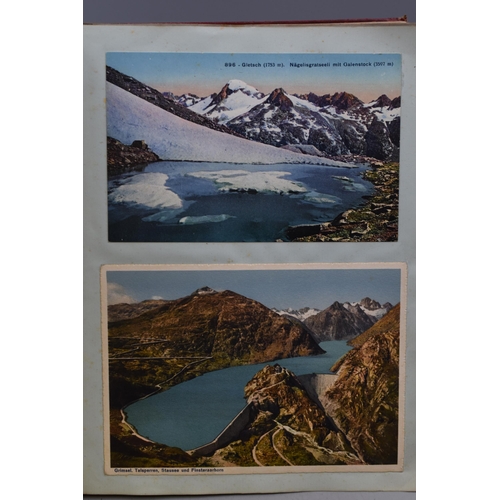 213 - Vintage Scrapbook relating to Travels of Switzerland and Germany, Selection of Postcards and two Fra... 