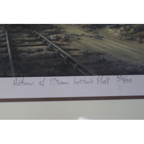 398 - James Roberts Signed Limited Framed and Glazed Print entitled Autumn of Steam in Framed and Glazed M... 