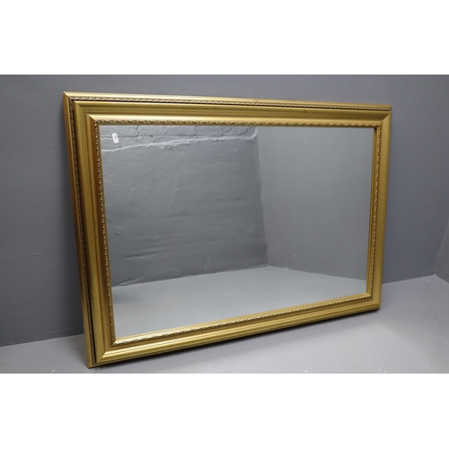 440 - A Large Gold Gilt Wooden Framed Wall Mirror, Approx 42